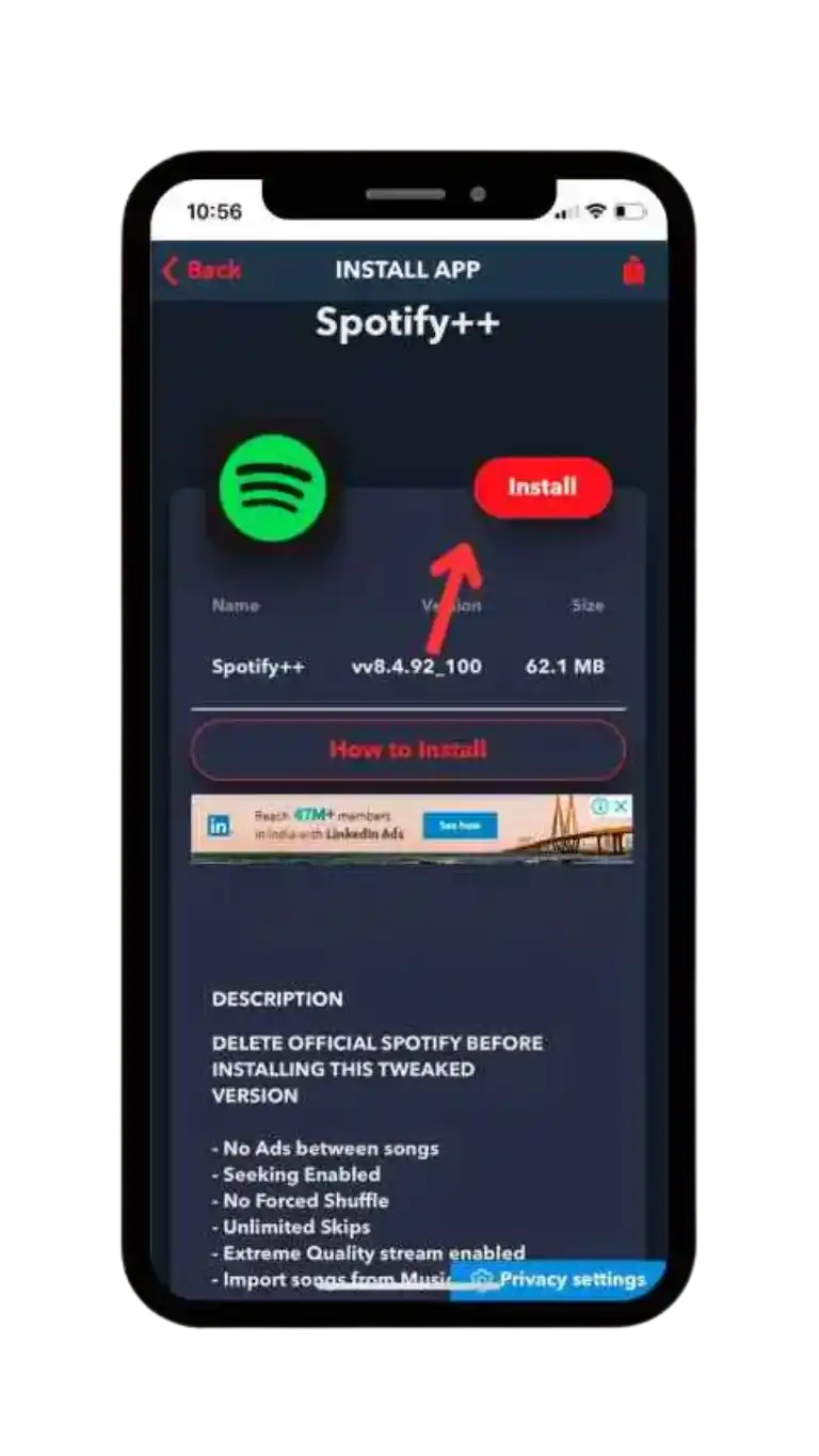 Spotify Download Using TweakBox 5